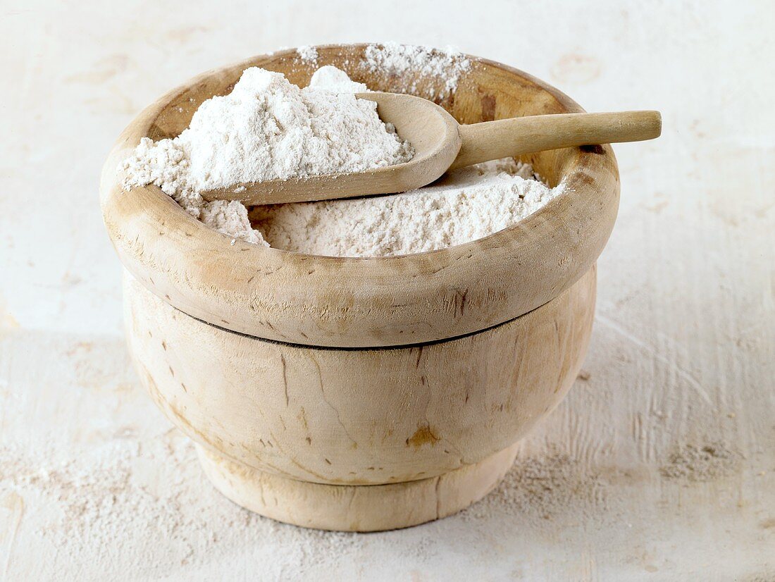 Flour in pot with scoop