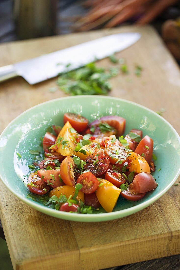 Tomato salad with parsley