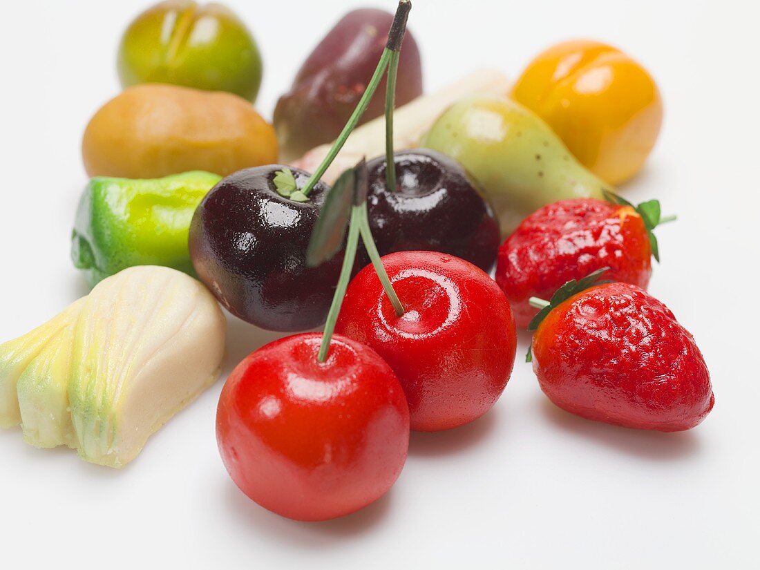 Marzipan fruit and vegetables