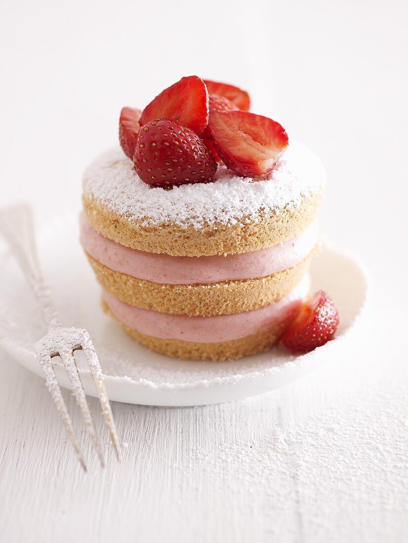 Erdbeer-Cupcake