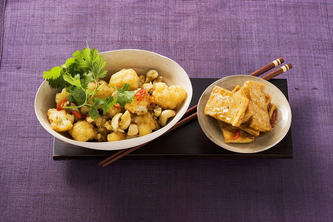 Cauliflower curry with tofu
