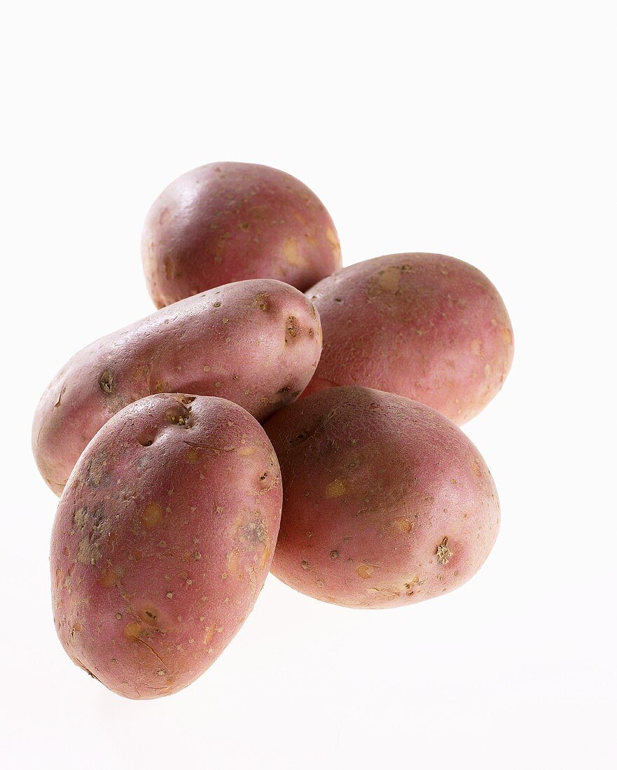 Five potatoes, variety 'Mozart'