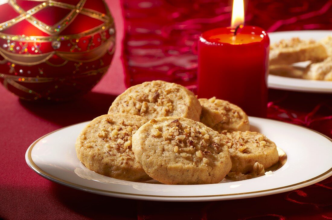 Pecannuss-Kekse zu Weihnachten