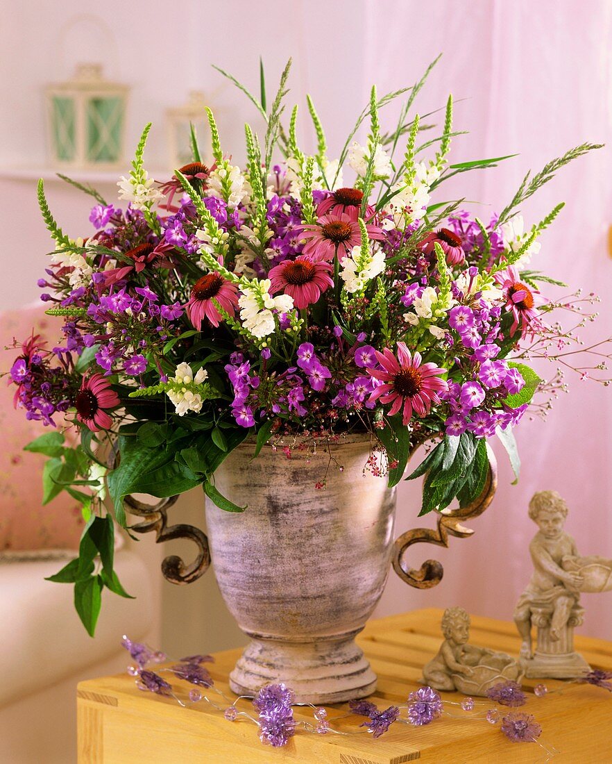 Arrangement of Rudbeckia, Physostegia and Phlox