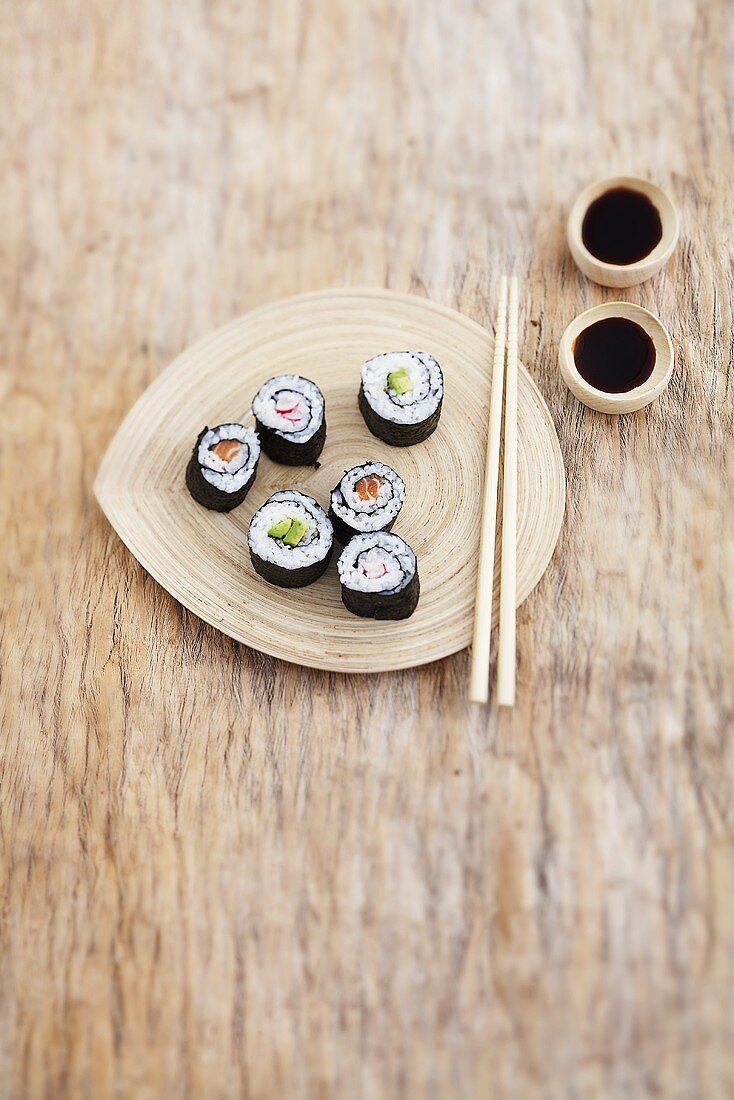 Verschiedene Maki-Sushi