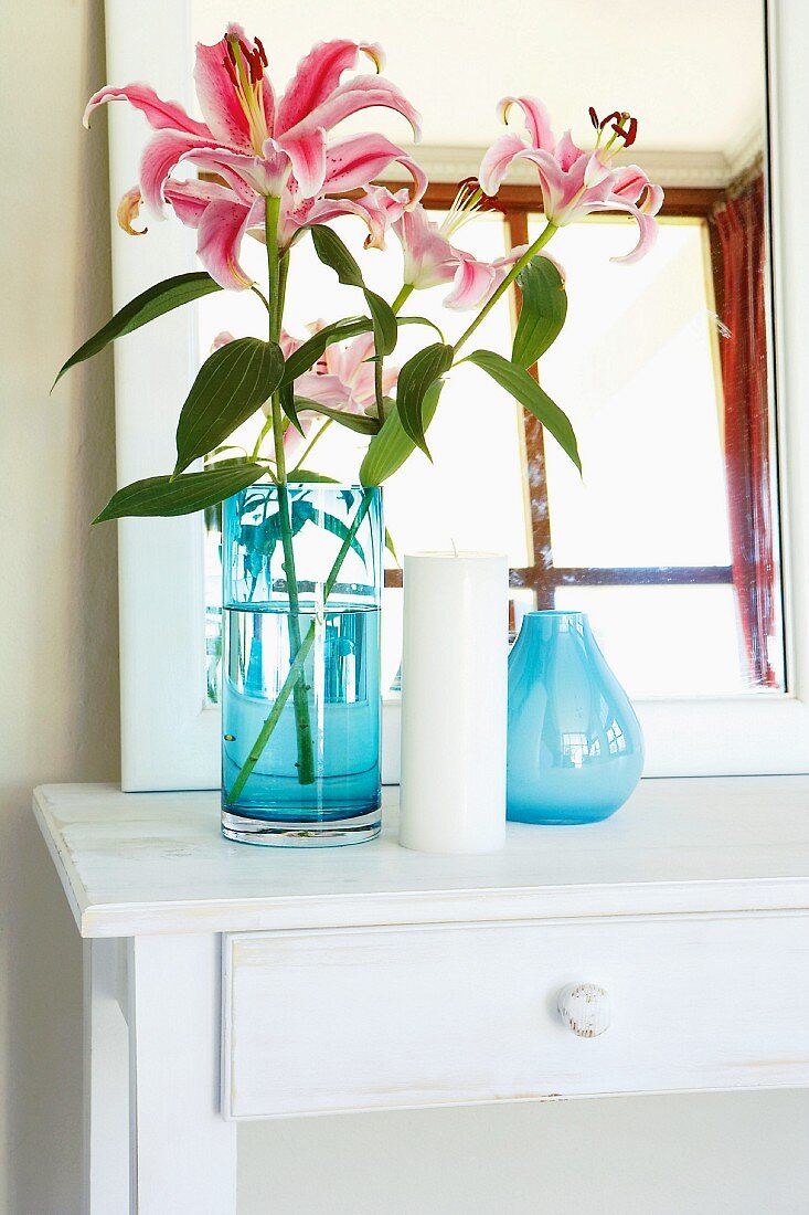 Exotic flowers in a vase