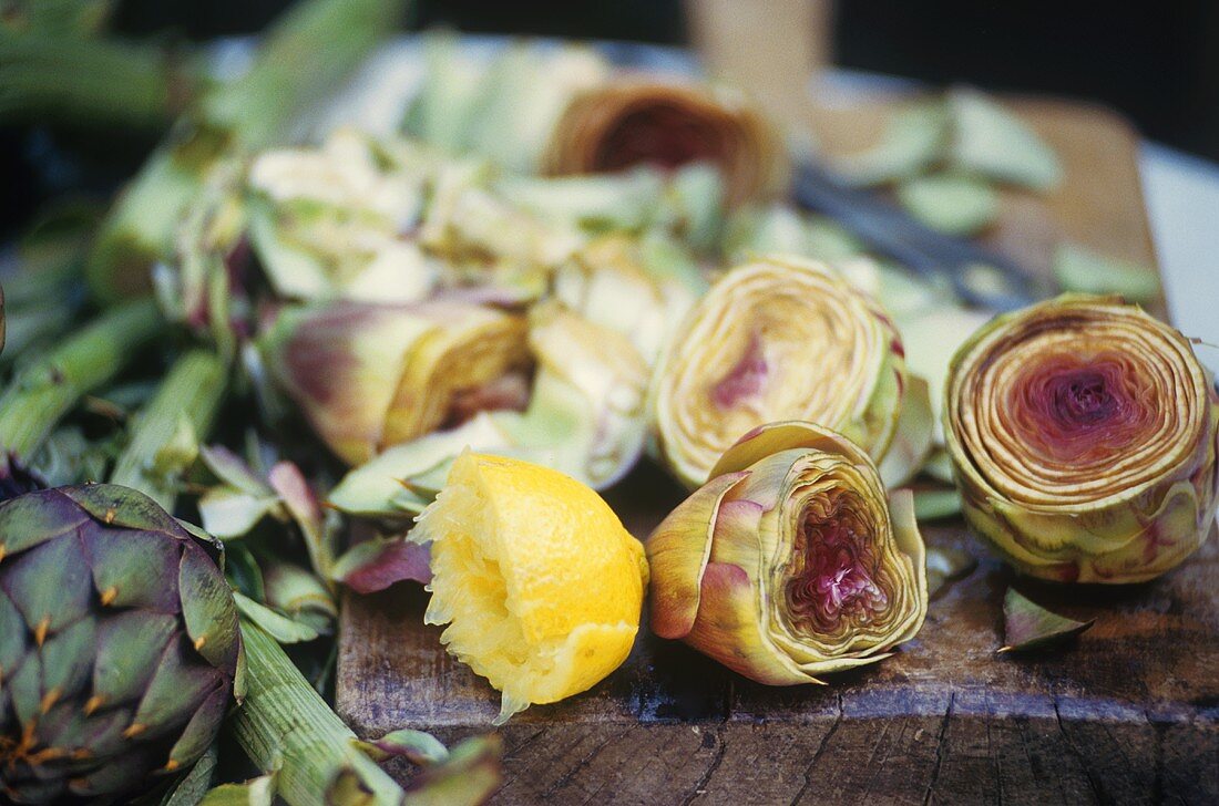 Artichokes with lemon