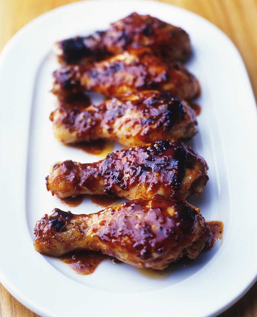 Glazed chicken legs