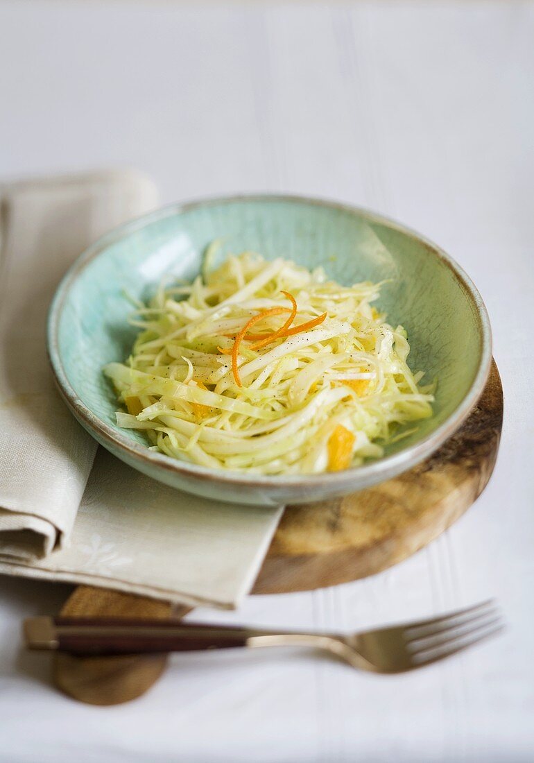 Orange cabbage salad