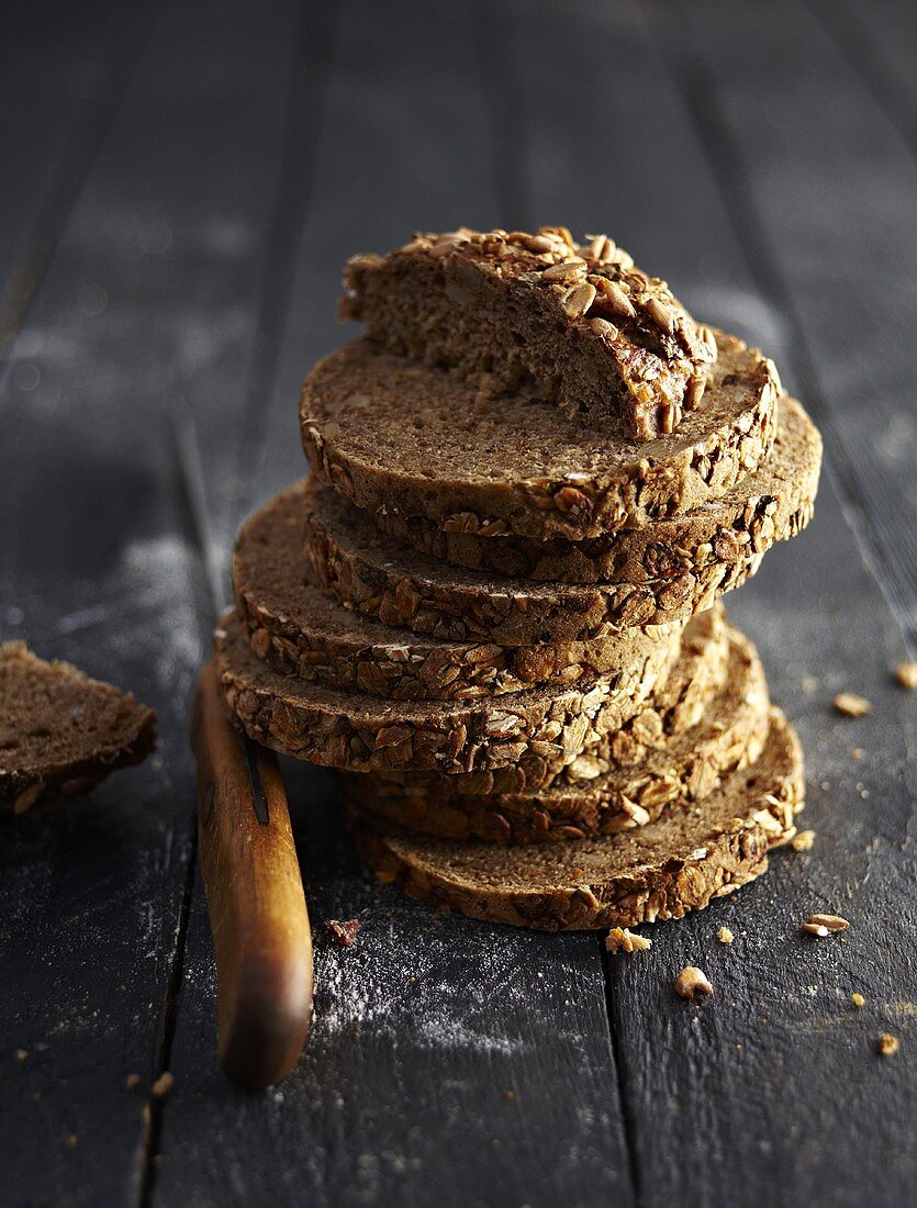 Slices of wholemeal bread