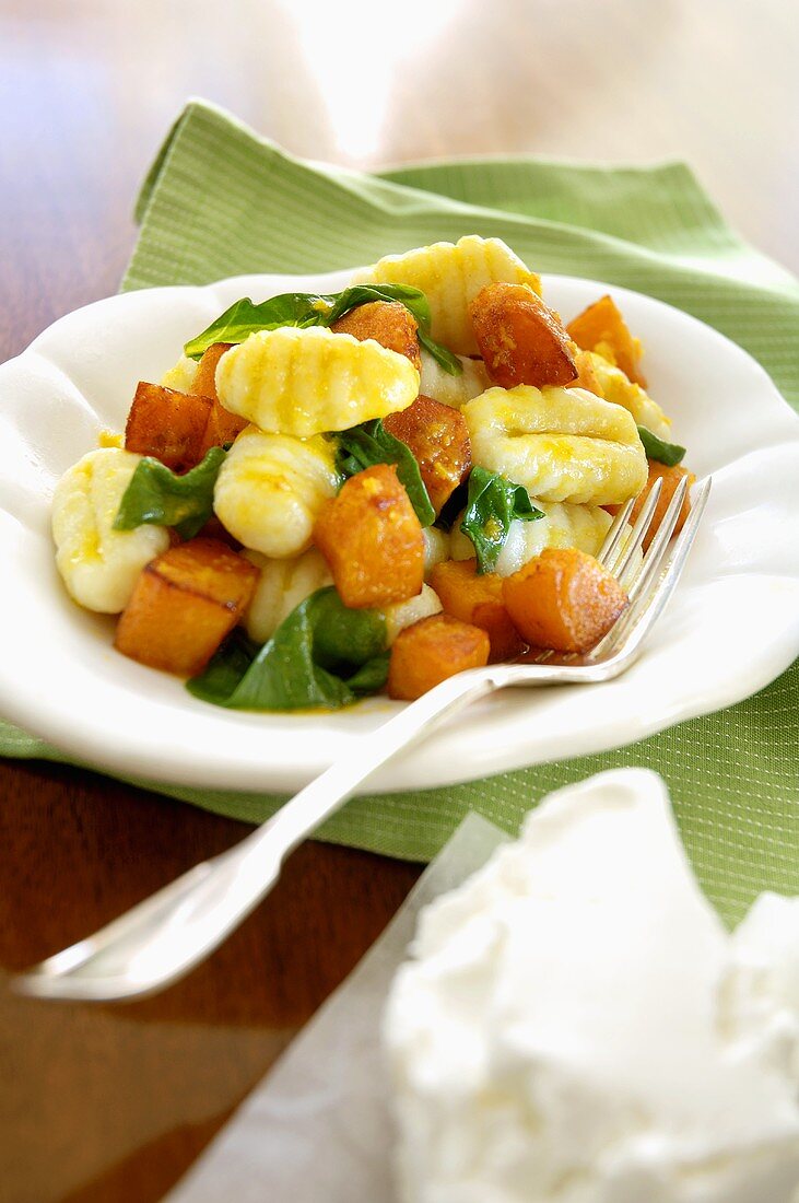 Gnocchi with pumpkin and basil