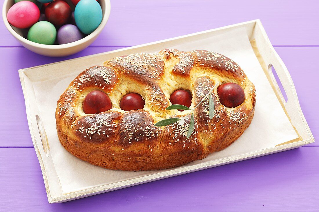 Tsourekia (Greek Easter bread)