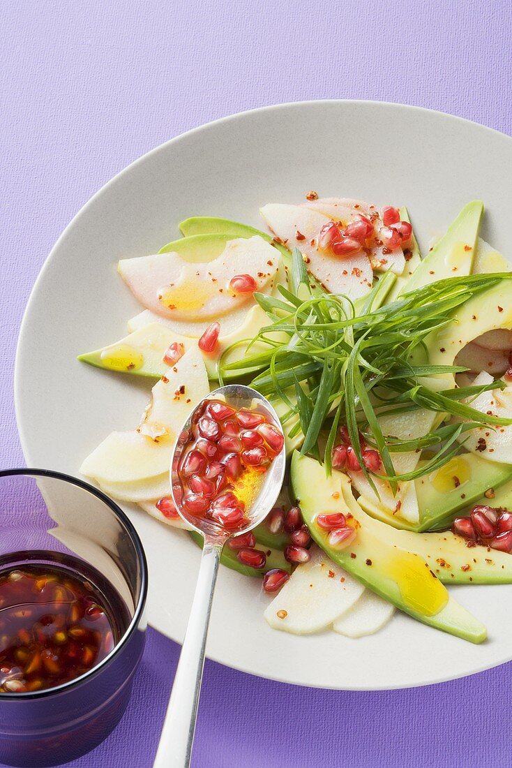 Avocado and apple carpaccio