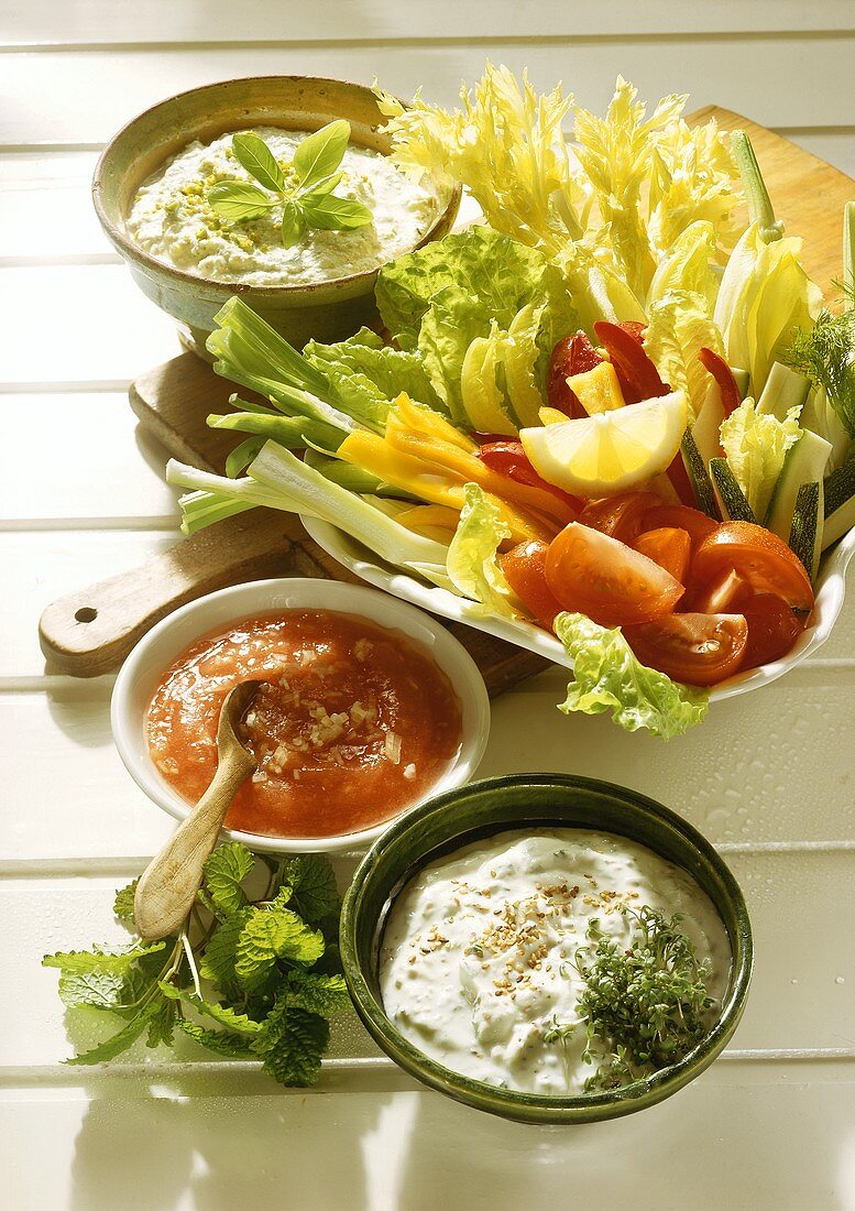Refreshing Dips to Raw Vegetables