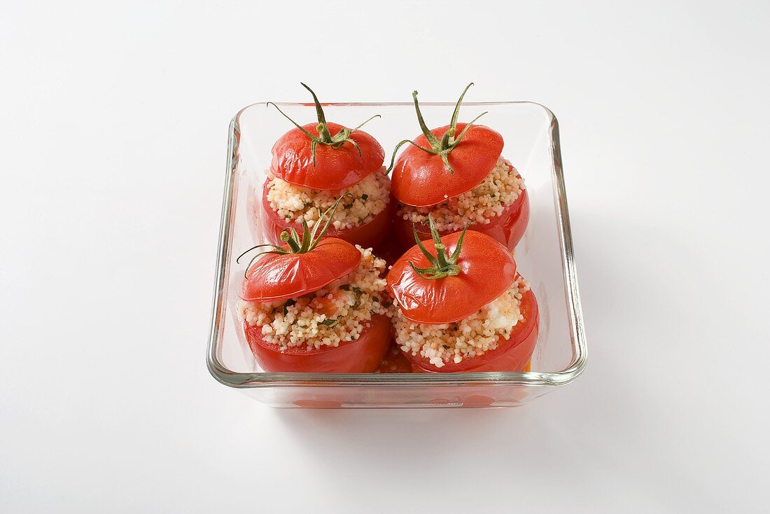 Tomatoes stuffed with couscous