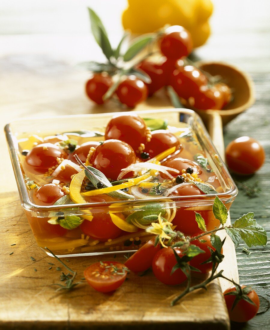 Pickled cherry tomatoes