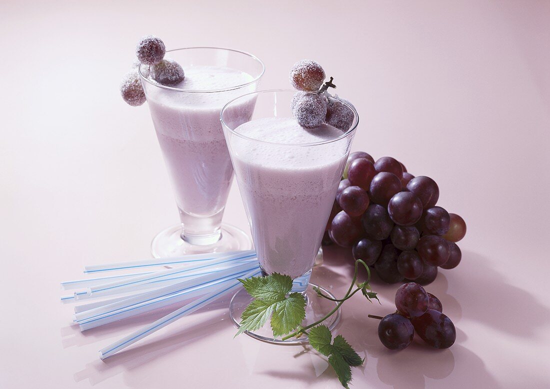 Grape juice milkshake