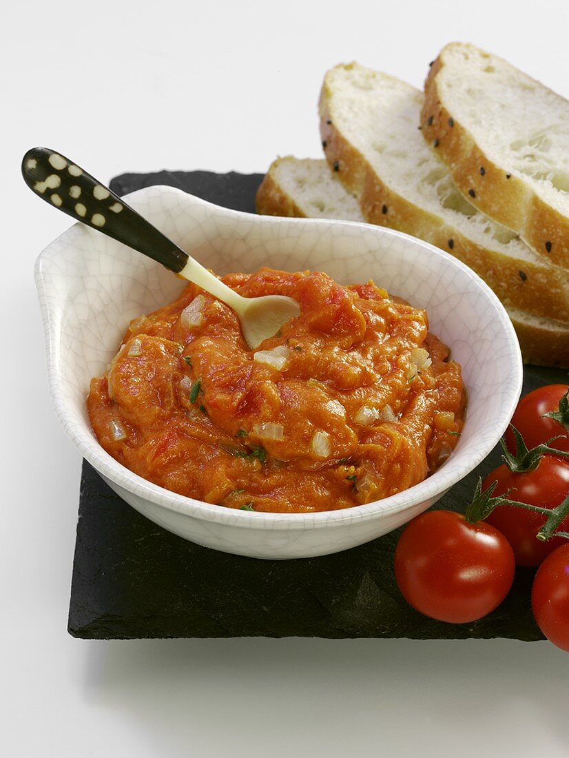 Soya and tomato dip or spread