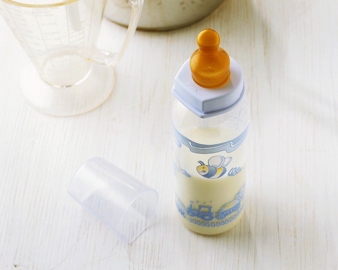 Small bottle of baby milk