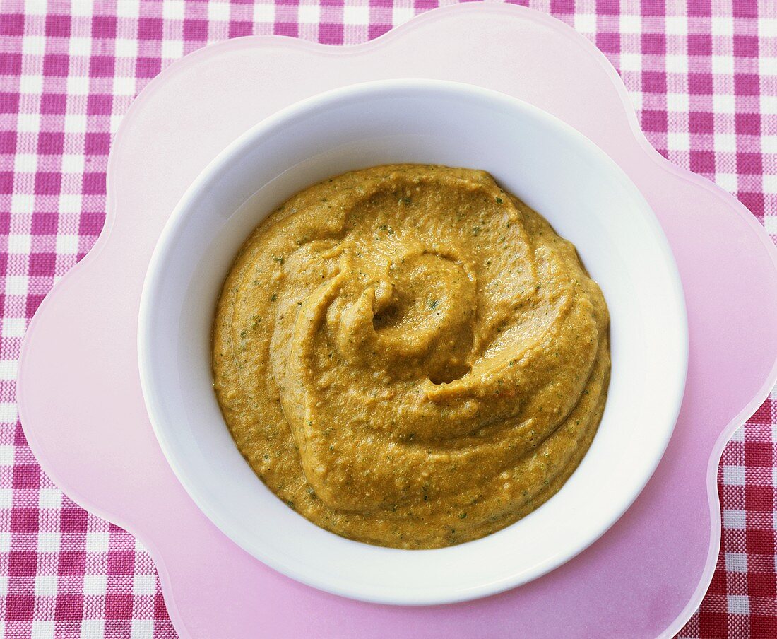 Courgette and lamb purée (baby food)