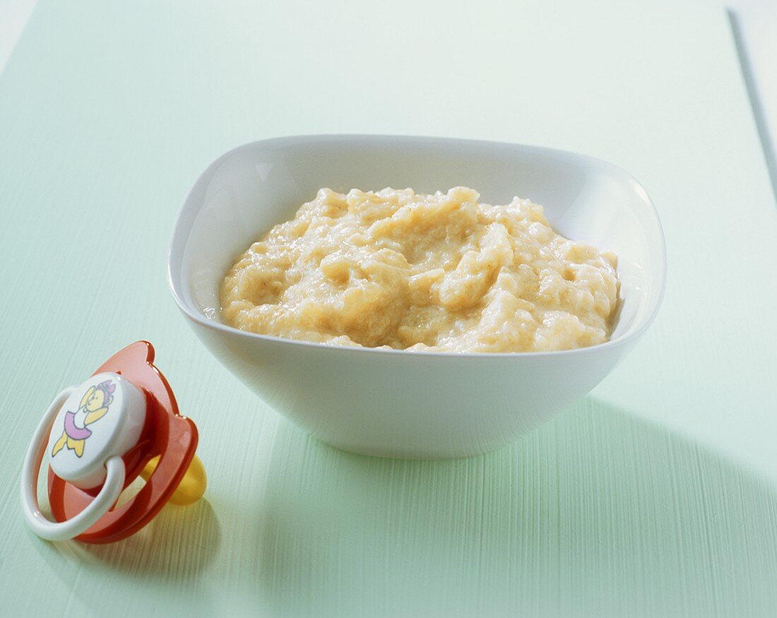 Rice and pear purée (baby food)