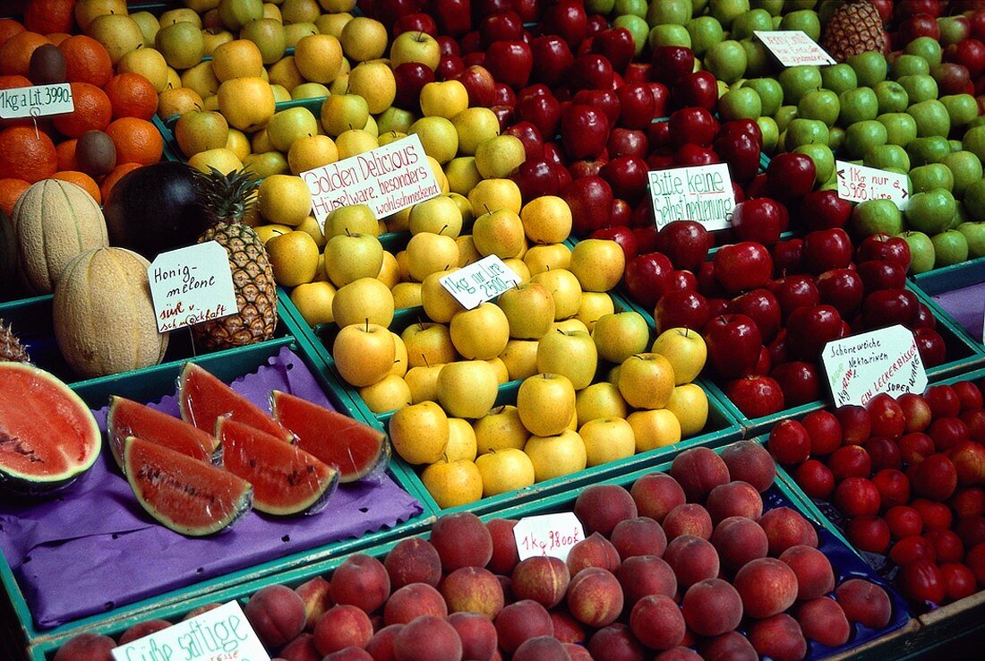 Obst eines Obststandes