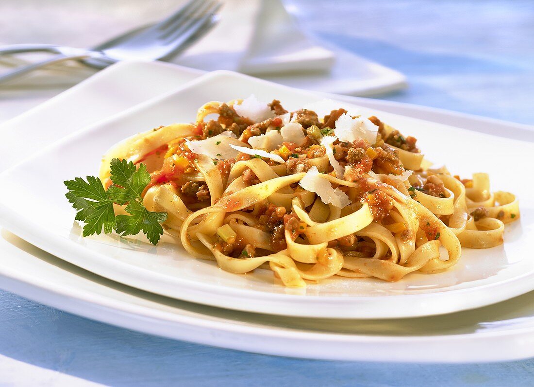 Tagliatelle with bolognese sauce