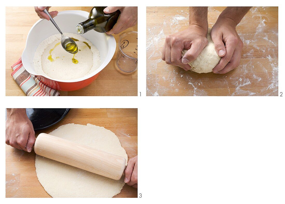 Making pizza dough