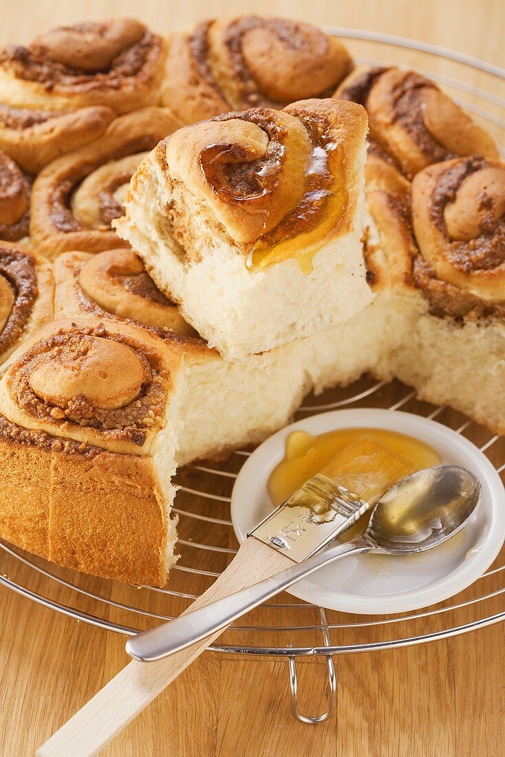 Rosenkuchen ('Rose cake') with nut filling