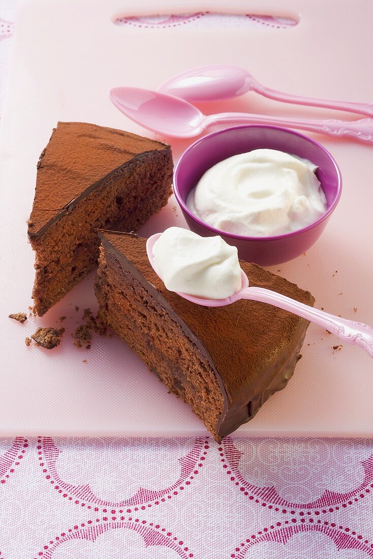 Chocolate cake, Sachertorte style