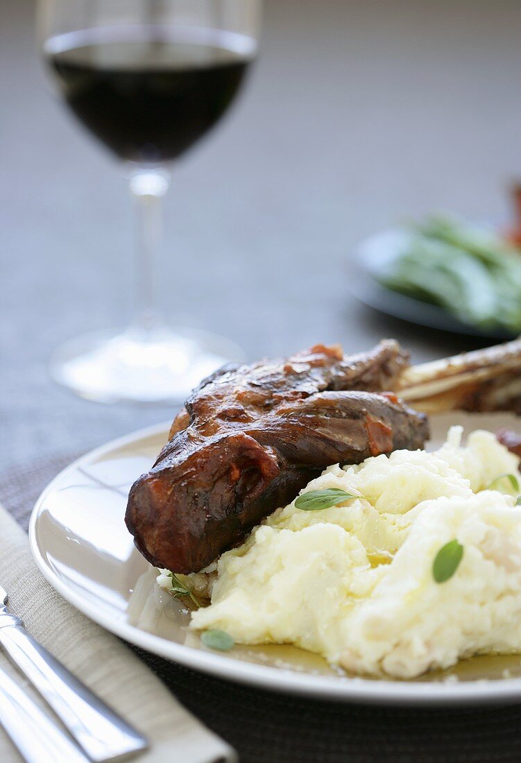 Leg of lamb with mashed potato