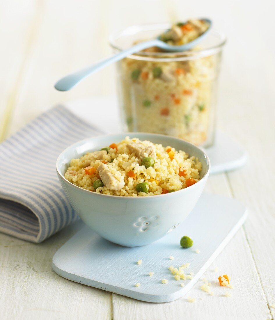 Couscous with chicken and vegetables (baby food)