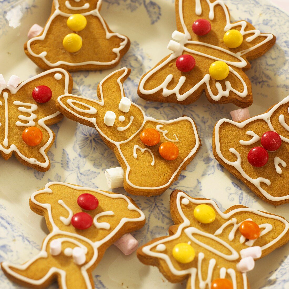 Easter biscuits with coloured chocolate beans