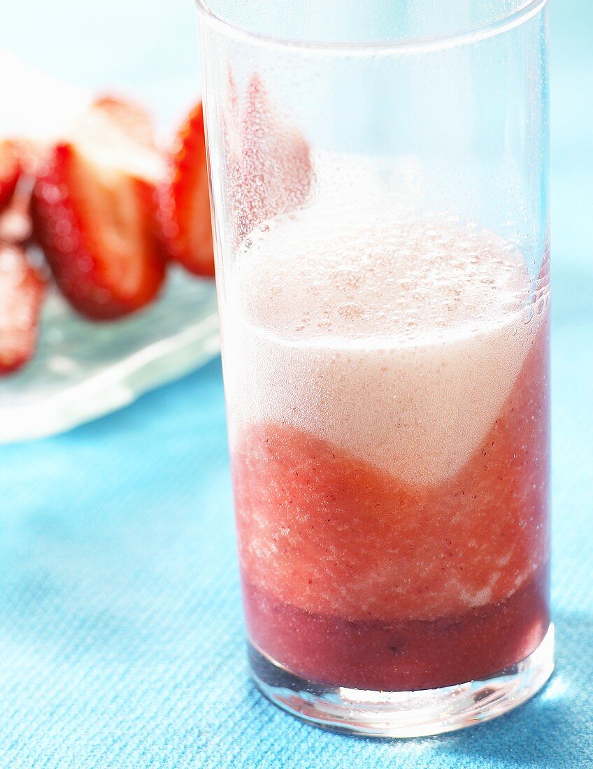 Strawberry cocktail with gin
