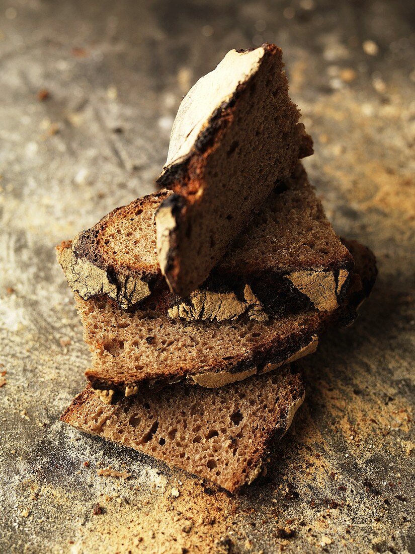 Brotscheiben, gestapelt