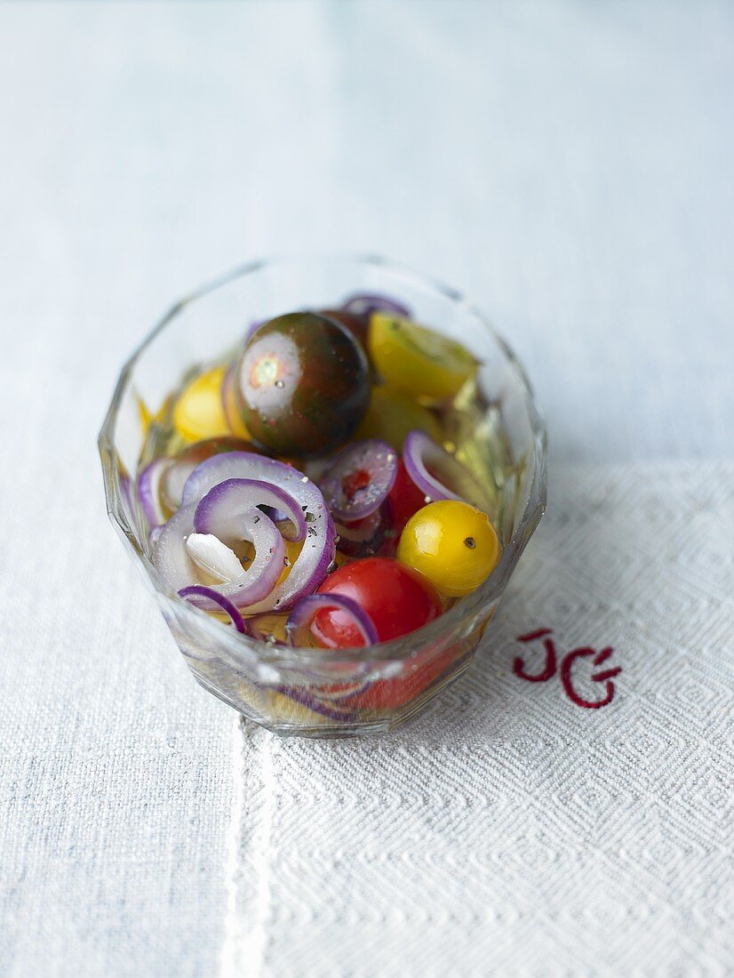 Marinated cherry tomatoes