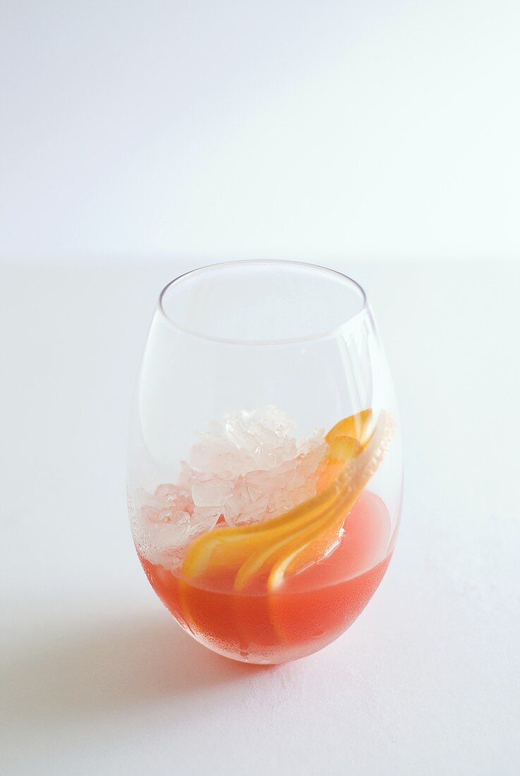 Fruit cocktail on ice