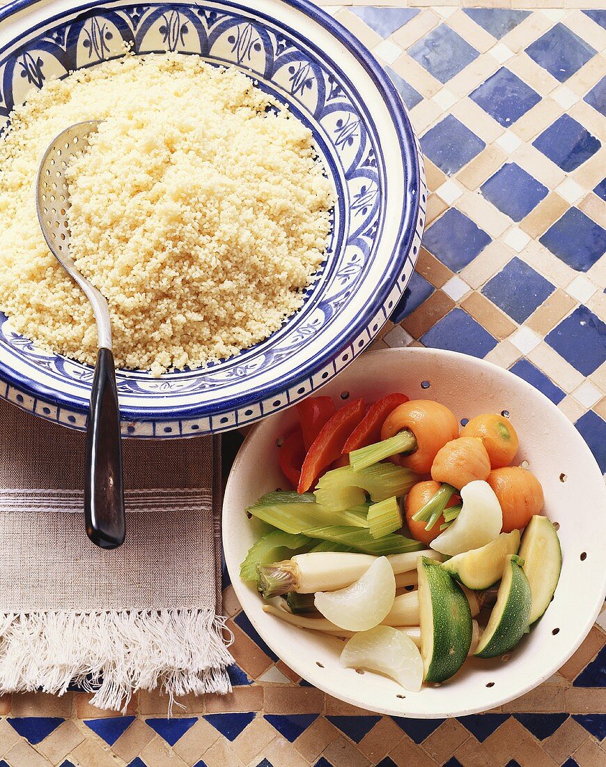 Couscous und Gemüse