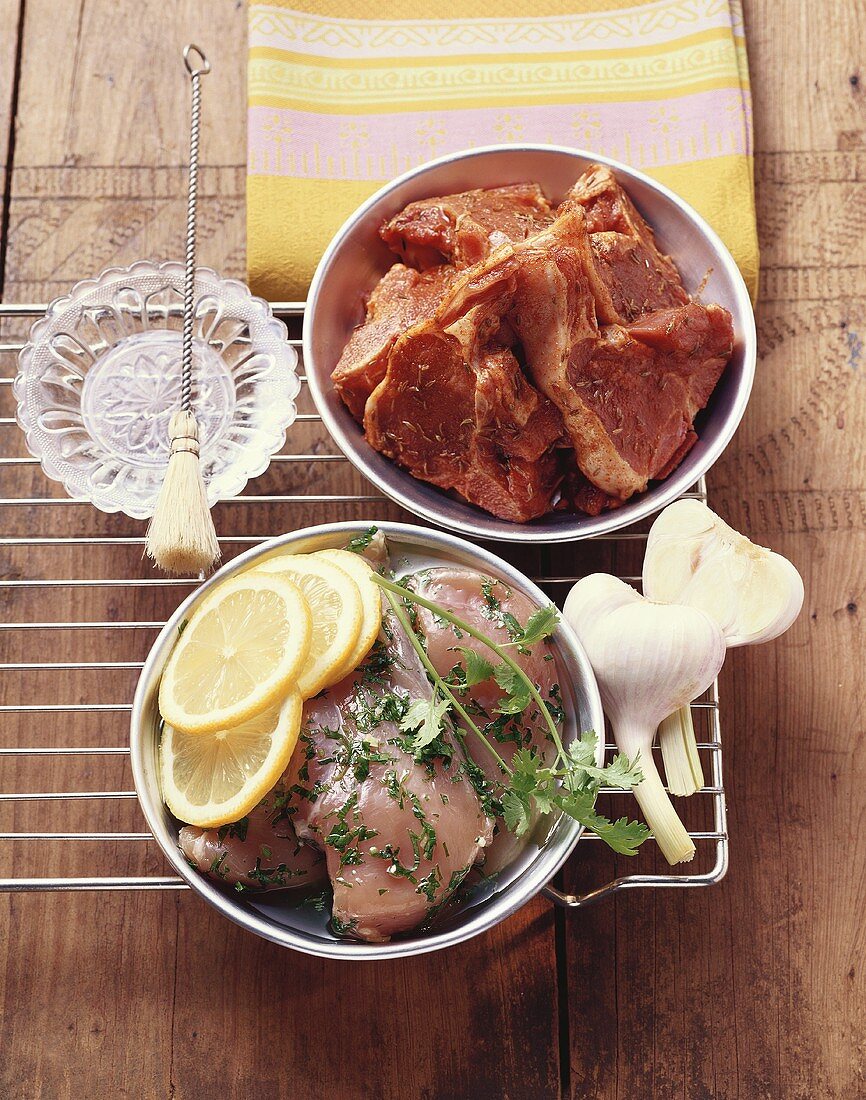 Mariniertes Fleisch zum Grillen