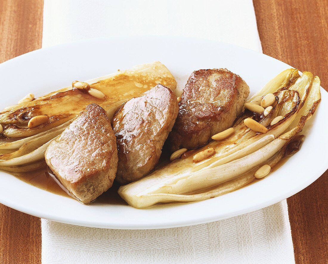 Pork fillet with chicory