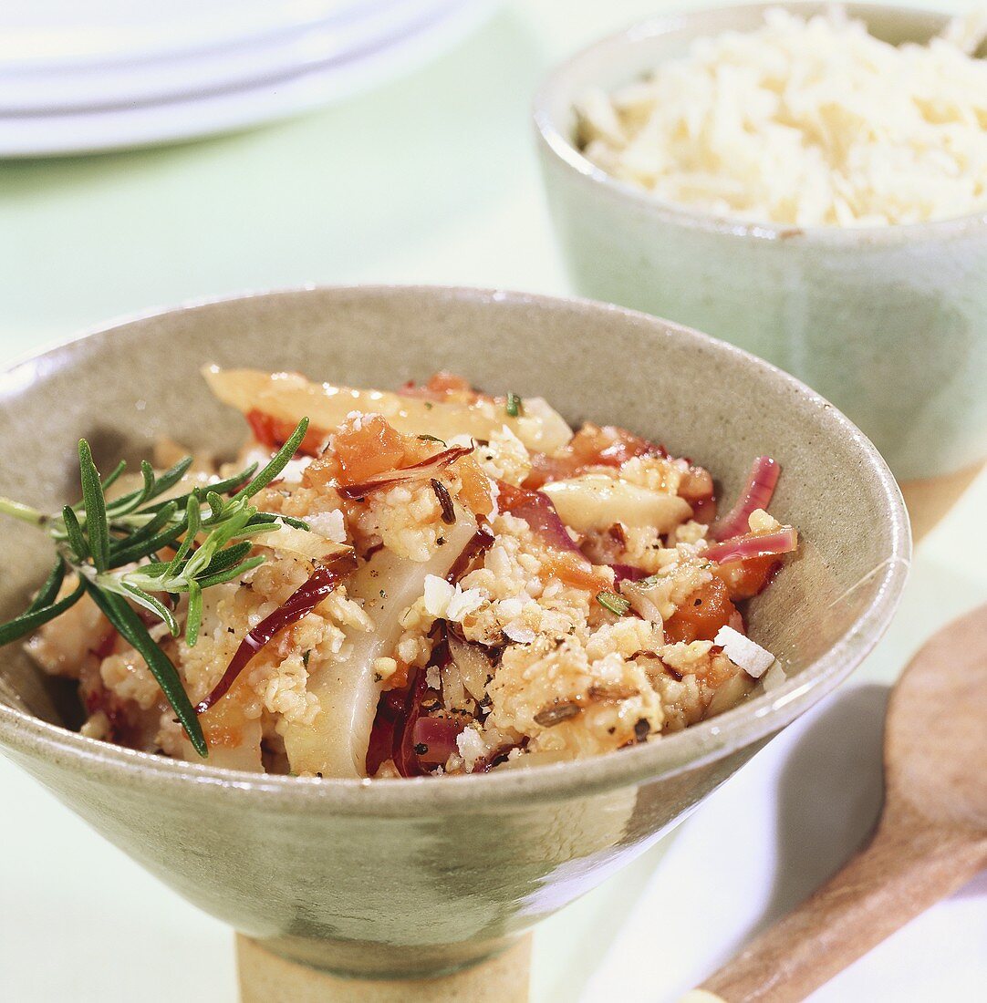 Millet with fennel and rosemary