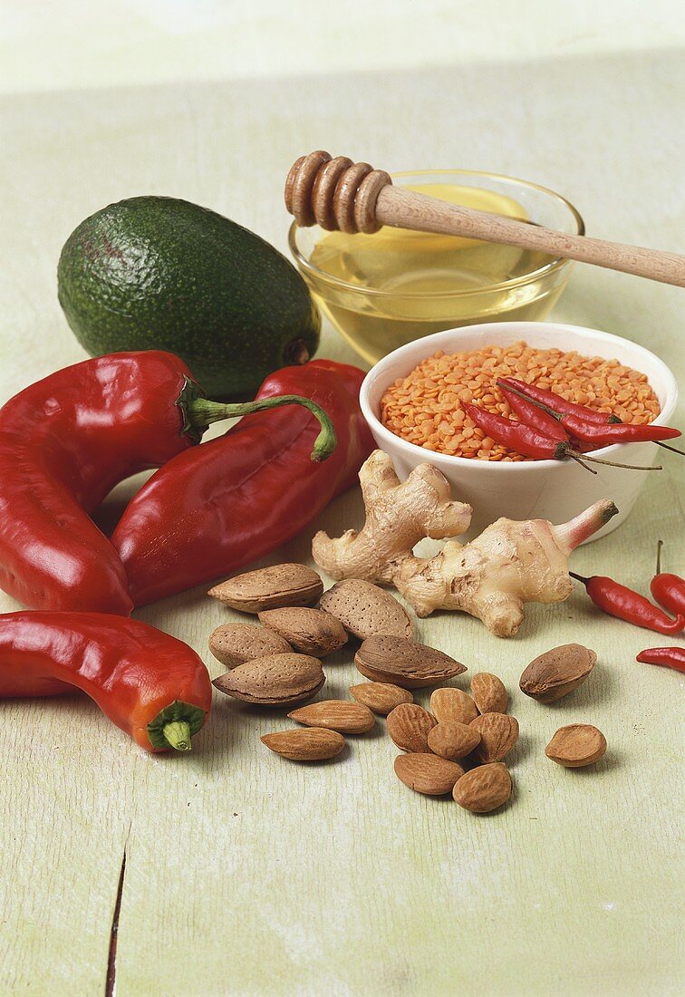 Ingredients for GI (Glycaemic Index) cuisine