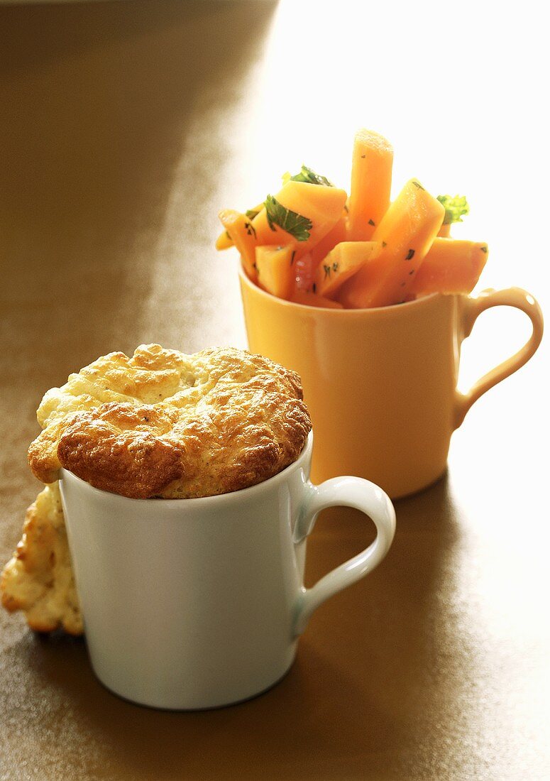 Cheese soufflé with carrots