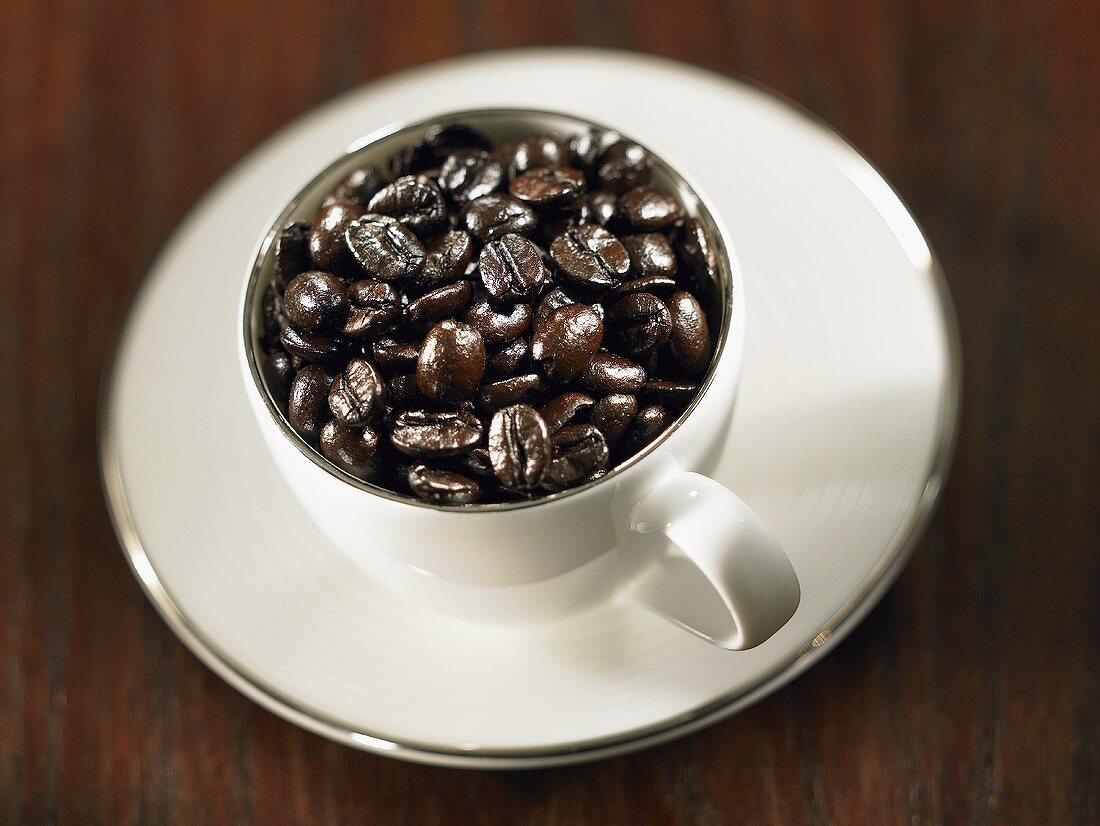 Cup of espresso beans