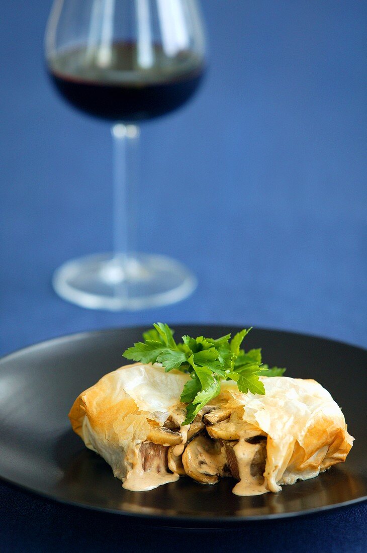 Beef Wellington (Beef with mushrooms in puff pastry)