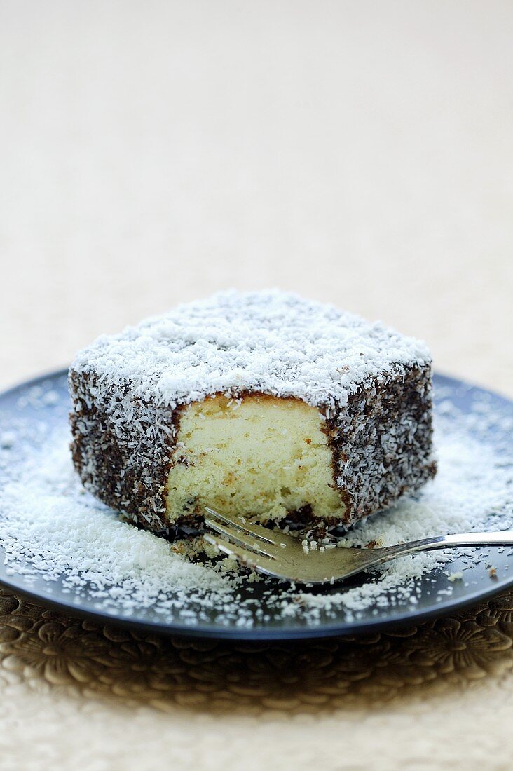Lamington (Cake coated in desiccated coconut, Australia)