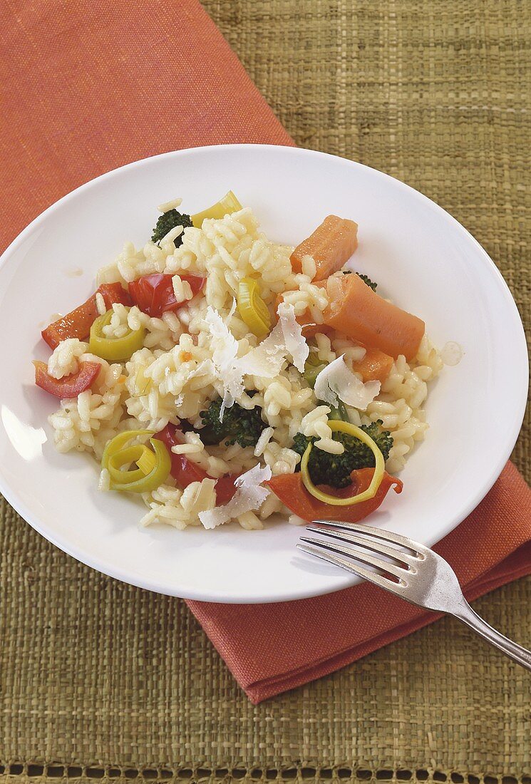 Risotto with mixed vegetables