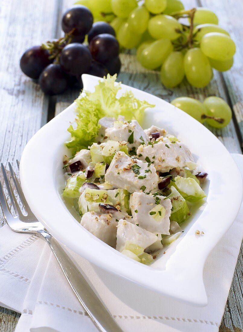 Hähnchensalat mit Trauben