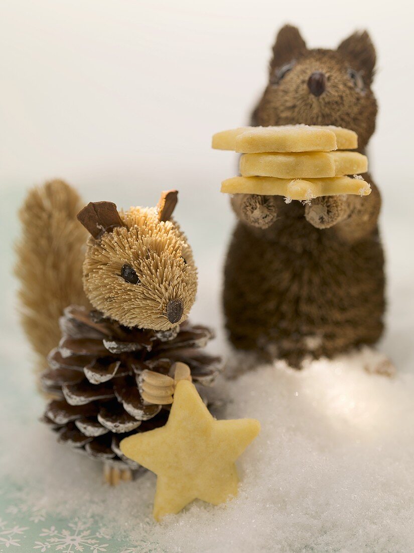 Christmas biscuits and animal figures