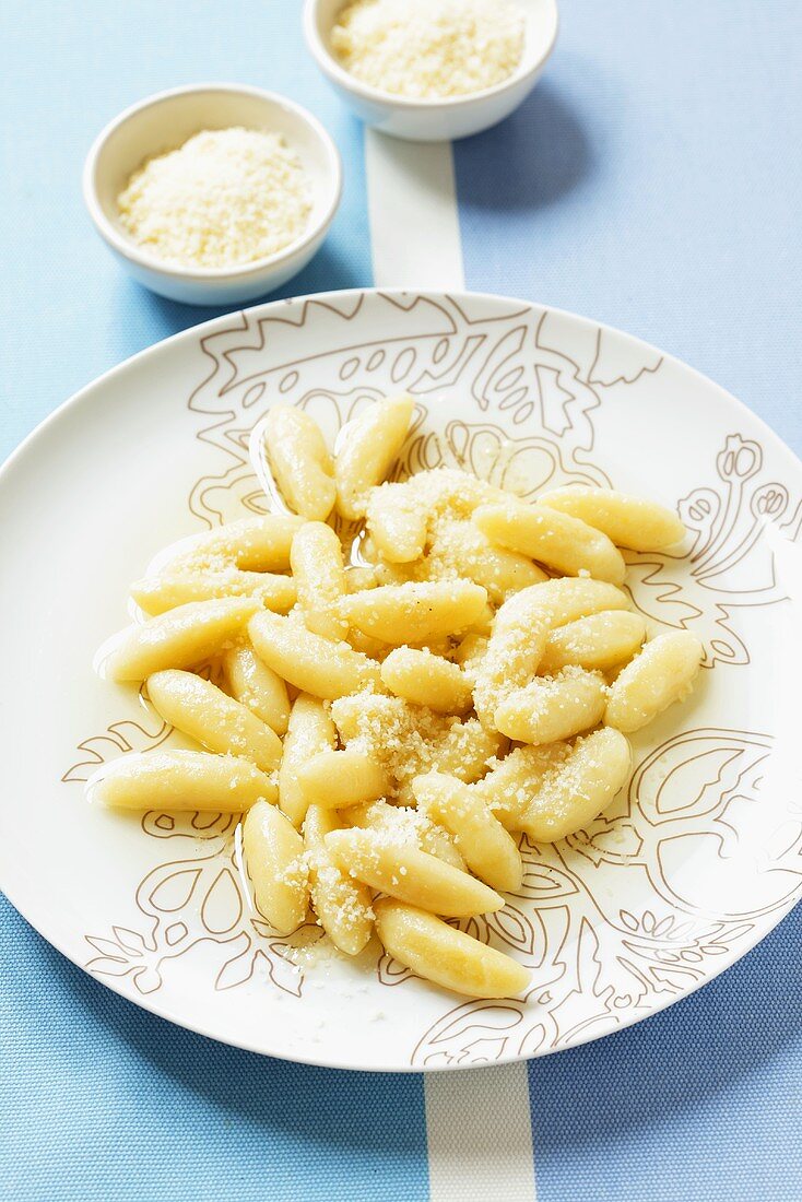 Kopytka (Polish potato dumplings) with Parmesan